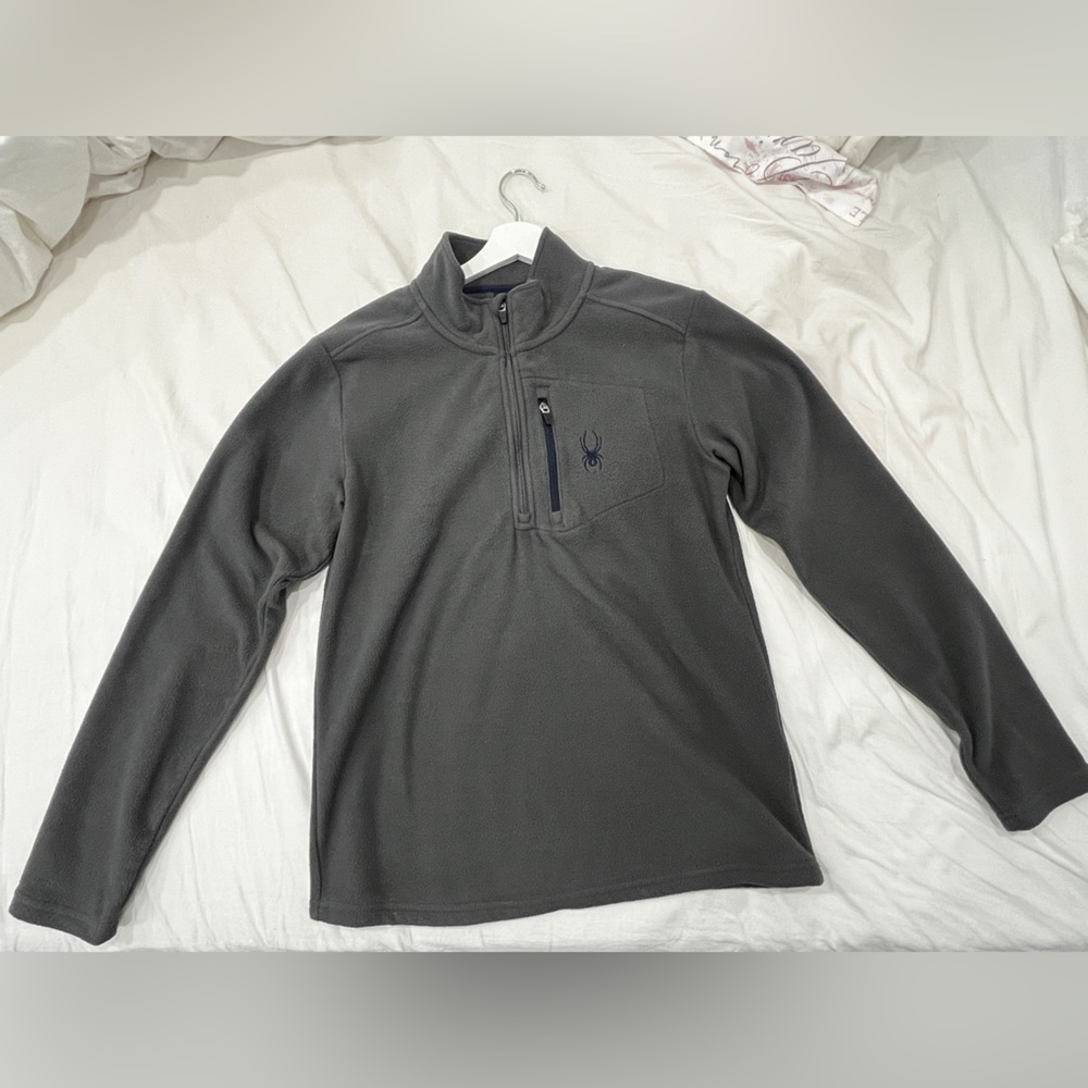 Spyder Quarter Zip Fleece Sweater - Mens Size M